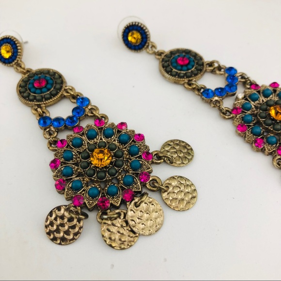 Jewelry - Boho Long Chandelier Earrings Festival Multicolor